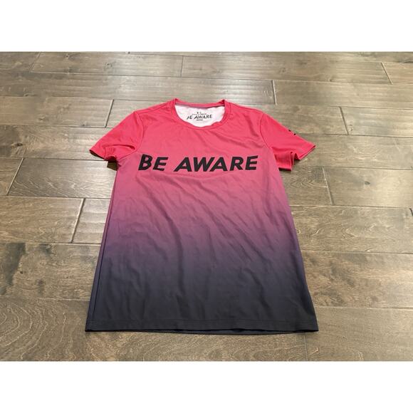Dutch Bros Womens Pink BE AWARE Breast Cancer Short Sleeve T-Shirt Size M MEDIUM - Picture 2 of 8